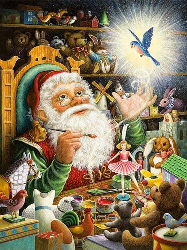 5D алмазная живопись Рождественское украшение дома подарок Алмазная мозаика Санта-картина Алмазная вышивка мультфильм вышивка крестиком