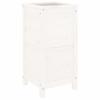 VidaXL Planter White 40x40x78 Cm Solid Pine Wood 825276