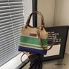 Summer Straw Woven Vacation Bag Women's Beach Versatile Shoulder Bucket Bag New Woven Large-capacity Commuter Tote Bag