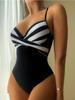 2025 New One Piece Swimsuit Front Cross V Neck Tummy Control Bathing Suit Adjustable Straps Slimming Swimwear Swimsuits Bikinis