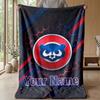 Chicago Cubs Custom Flannel Throw Blanket Print Your Name Text Soft Warm Blanket Holiday Present