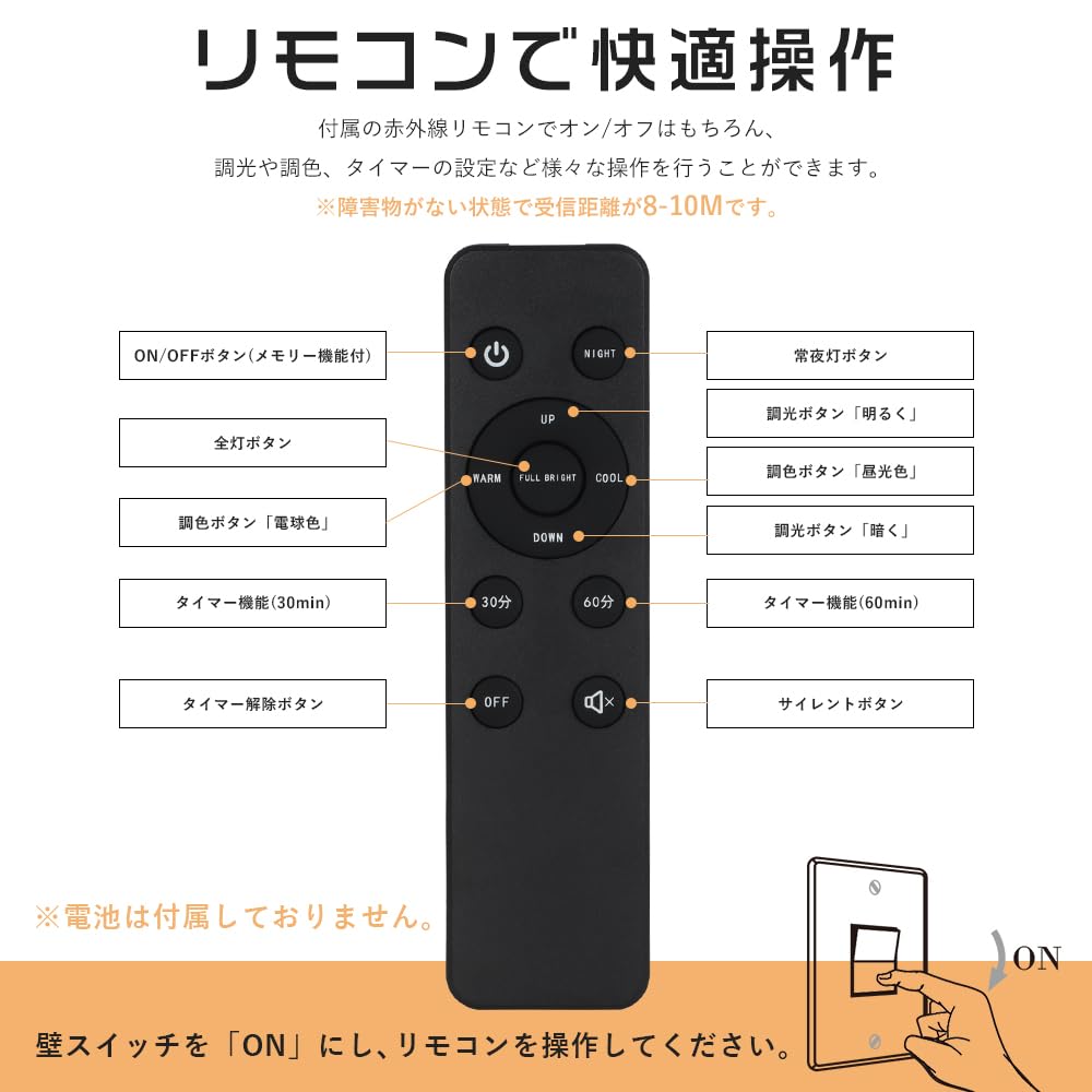 Kyodo Lighting Светодиодный Потолочный 6-ступенчатое Диммирование и Цветовая Температура Интегрированный Пульт Стильное Потолочное Освещение Непрямое Ночная Память Столовая Гостиная