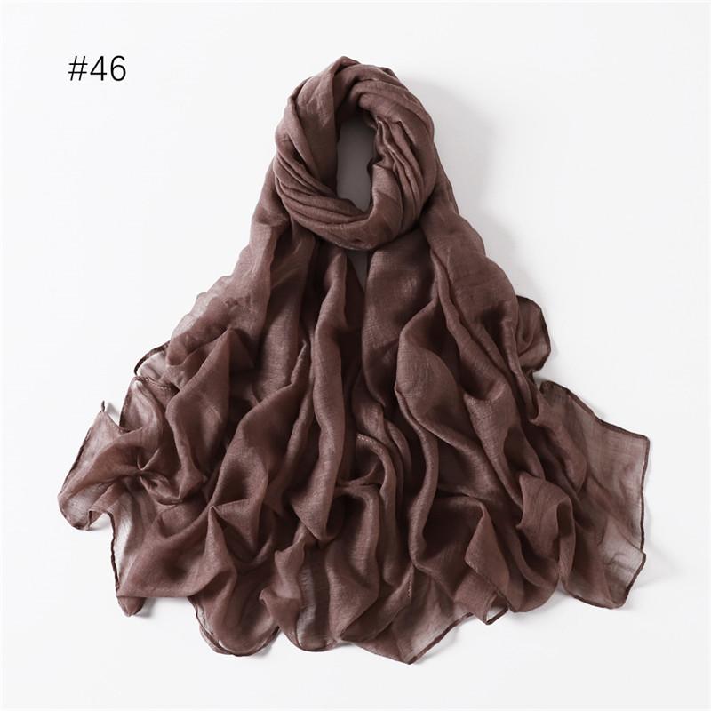 58 Colors Women Candy Color Voile Scarf Plain Solid Pashmina Female Warm Cotton Viscose Scarves Blanket Shawls And Wraps Bufanda