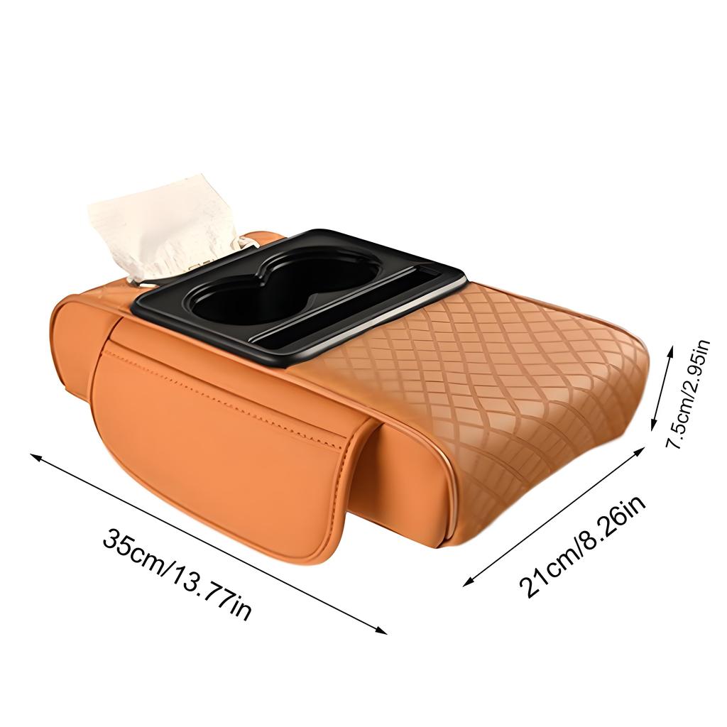 Подлокотник центральной консоли автомобиля, утолщенная подкладка для подлокотника, боковая удлинительная подушка с подстаканником, органайзер для салфеток, сумка, универсальный чехол для подлокотника