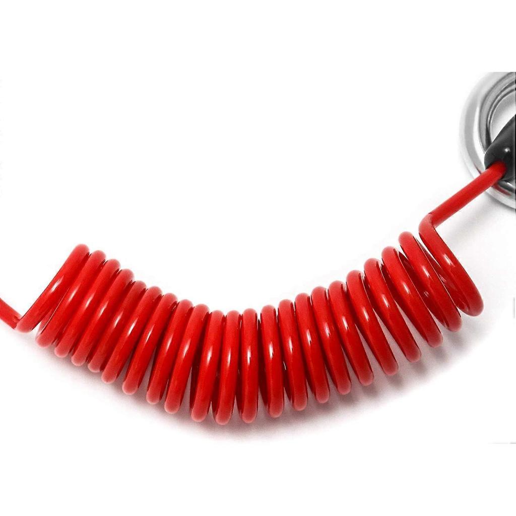1.8m x 5mm Trailer Safety Cable, Trailer Brake Cable, Coiled Cable, for Emergency Towing of Camper Trailer