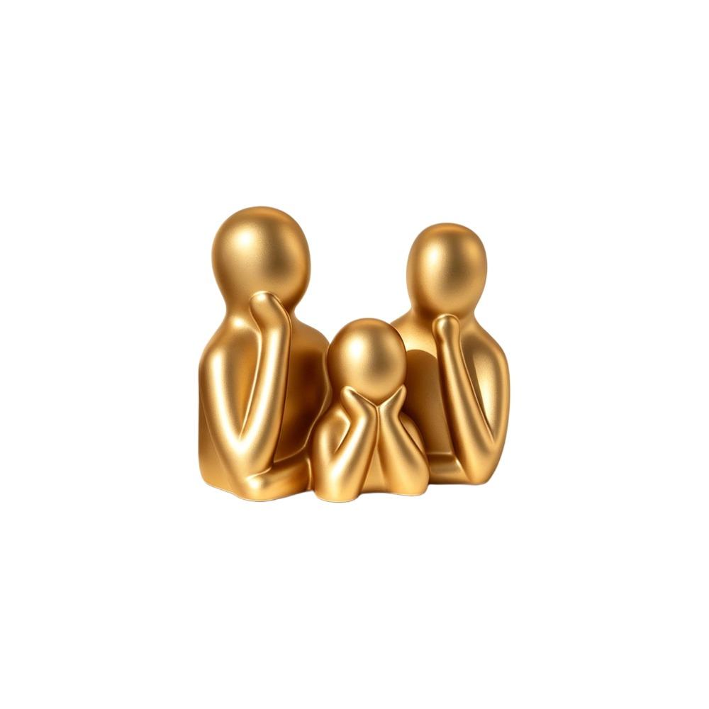 Couple Embracing Sculpture Abstract Family Sculpture Sculpture of A Family of Three Bedroom Decor