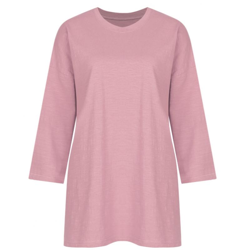 Shop Women Slub CoTTon 3 4 Sleeve T shirT Sora Dai Wsh 1112