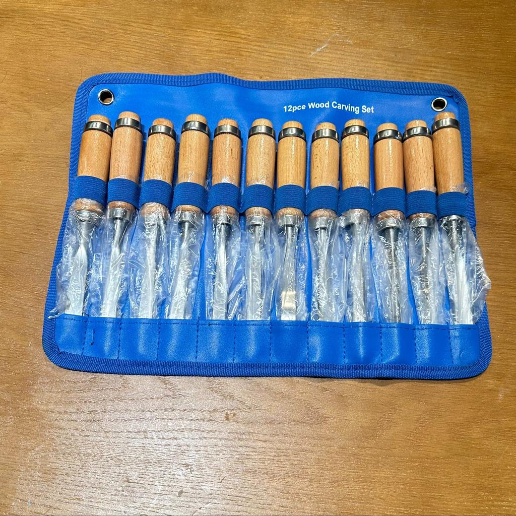 KUNLIYAOI  12Pcs Wood Carving Hand Chisel Tool Set Woodworking Professional Gouges Consruction An Carpentry Tools