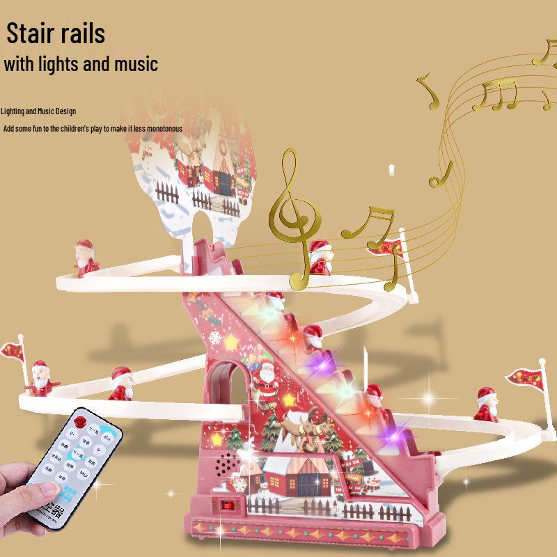 Рождественская игрушка-трек-горка для раннего развития - Детский электрический развивающий подарок