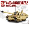 Армейский танк Второй мировой войны, MBT M1A2 Abrams FV 4034 Challenger-2, наборы пушек-колесниц, солдатские строительные блоки, игрушки для мальчиков
