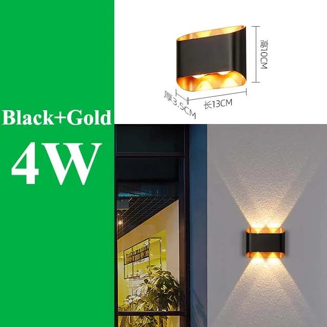 Светодиодный настенный светильник Бра для жилого помещения Наружное освещение Внутренний настенный светильник Балкон Терраса Внешний двор и сад Декор