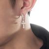 [No Pierced Ears] Micro-Inlaid Zirconium Diamond Cross Ear Clip Non-Pierced Earrings Men's European and American Earrings Women's Eardrops