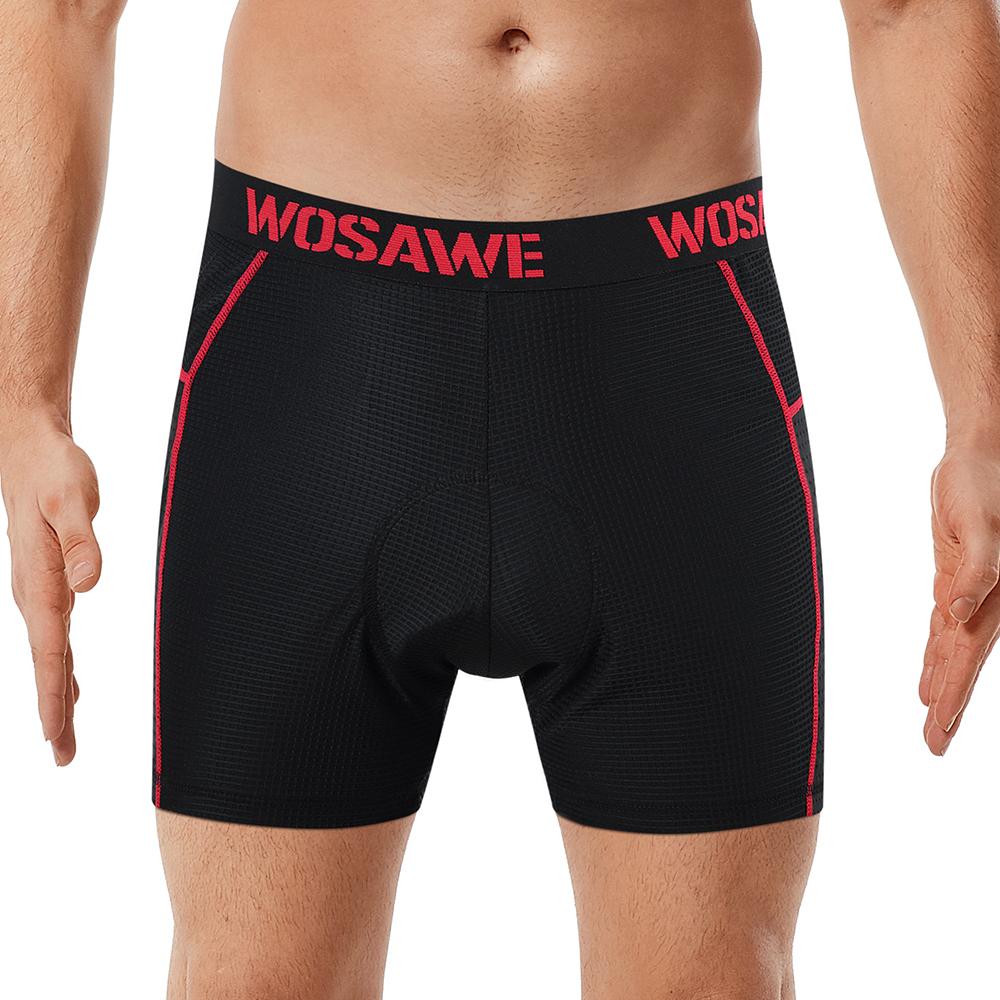 Wosawe Велосипедные шорты с 3D гелевой подкладкой, силиконовое велосипедное нижнее белье, компрессионные велосипедные шорты для горного велосипеда, дышащие дорожные шорты с защитой от пота