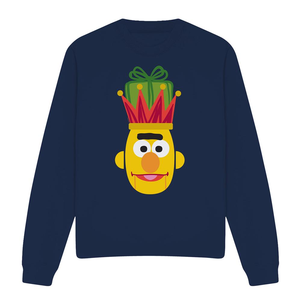 Sesame Street Unisex Adult Bert Nutcracker Christmas Sweatshirt