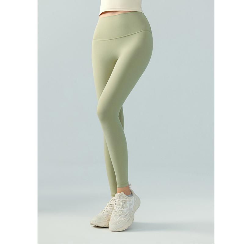 Штаны для йоги женские с высокой талией, цельные штаны для фитнеса без бокового шва, спортивные леггинсы с подъемом бедер