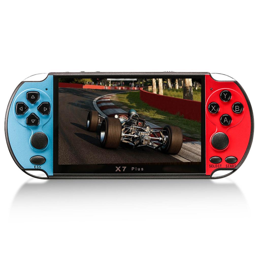 5,1-дюймовая игровая консоль X7 Plus, портативные игровые плееры, двойной рокер, 8 ГБ памяти, встроенный игровой контроллер MP5 на 1000 игр