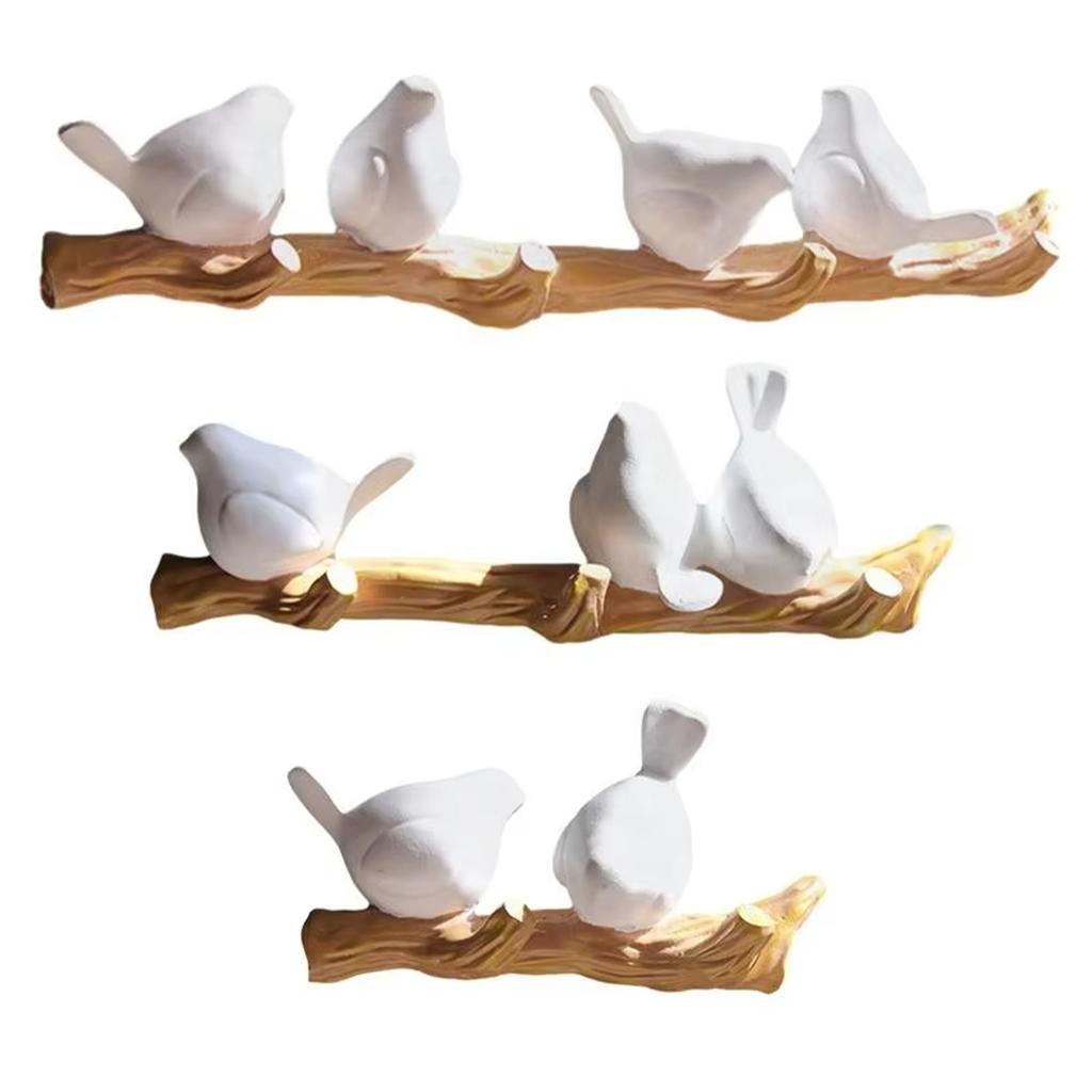 Creative Coat Hanger Bird Shaped Resin Wall Hook for Hanging Hats and Accessories Entryway Living Room Decoration
