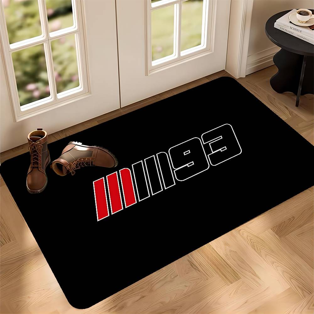 M-Marquezs-s 93 Logo Entrance Door Mat Washable Non-Slip Living Room Sofa Chairs Area Mat Kitchen Welcome Doormat