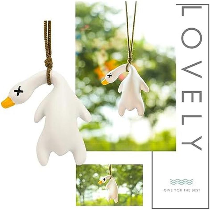 Rearview Car Mirror Decorative Pendant Uv Color Changing Mounted Roasted Duck Pendant Decorative Mirror Car Decoration Pendant