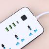 Евровилка США Удлинитель 2/3-контактный 1 порт Type-C 3 порта USB 4 розетки переменного тока 2/3/5 м Зарядный электрический розетка