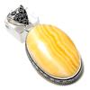 Yellow Aventurine Gemstone Handmade 925 Sterling Silver Pendant 2.36" f9T73
