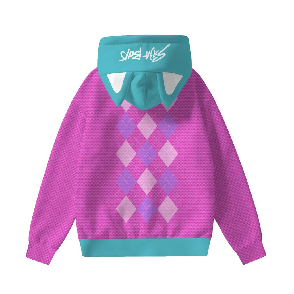 Ladies Fashion Casual Long Sleeve Printed Round Neck Hoodie Pullover Top With Pockets