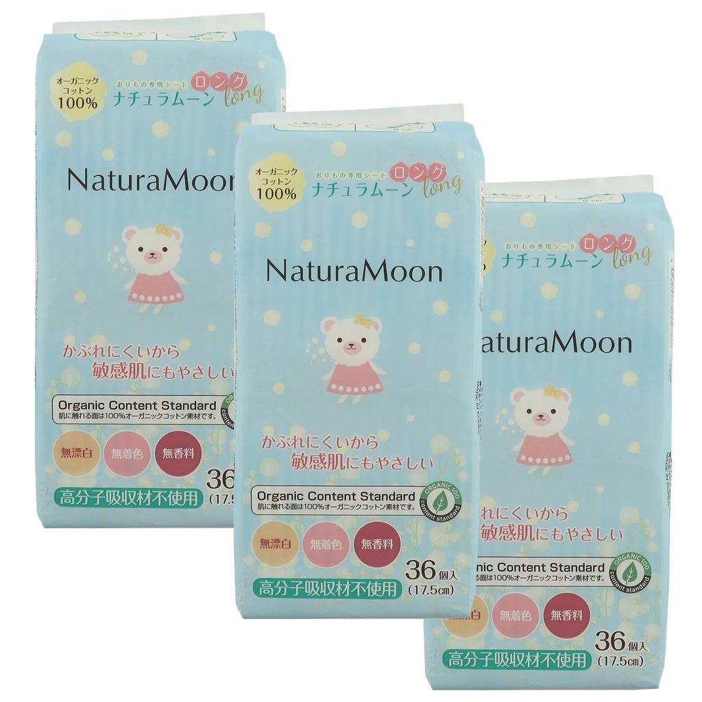 NaturaMoon Простыни для влагалища 36 шт. x 3 упаковки одноразовые тканевые салфетки без полимера для выделений, длинные, набор, впитывающие, неполимерные,