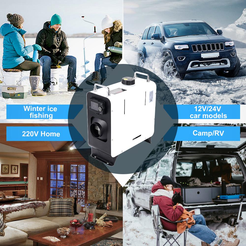 2-8 кВт Bluetooth Автономный отопитель Общий ток 12 В и 24 В и 220 В Машина три-в-одном Для внутреннего и наружного кемпинга Корабль Автодома Грузовики Фургоны