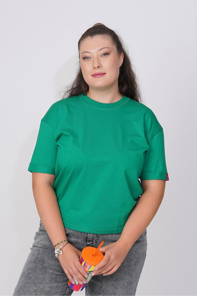 Women's Style Big Size T-Shirt Short Basic Cotton T-Shirt