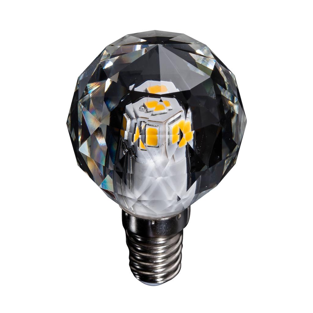 Decorative LED bulb E14 3W G40 neutral crystal
