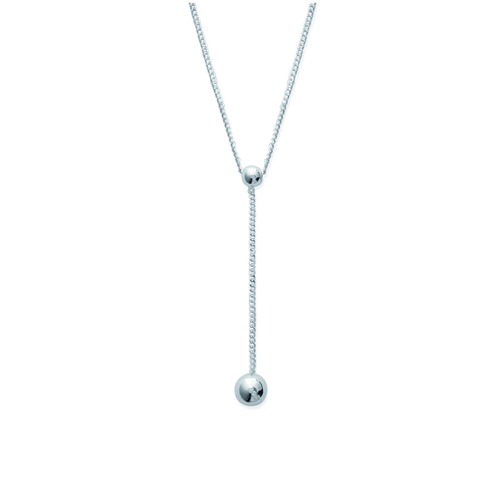 Les Trésors De Lily [M7269] - Silver 'Marbles' Silver Necklace - 6 Mm