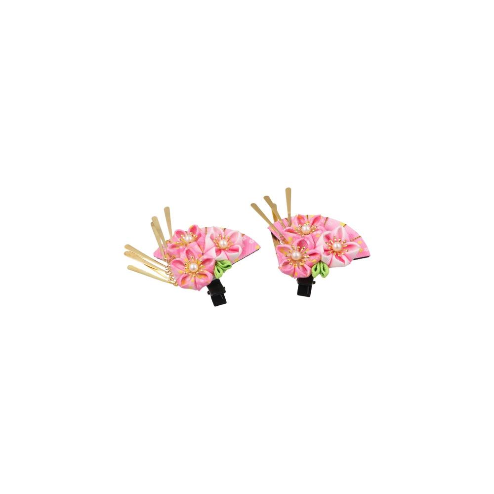 Tassels Japanese Kimono Headwear Sakura Kimono Hair Clip Simple Tassel Fan Hairpin Girls