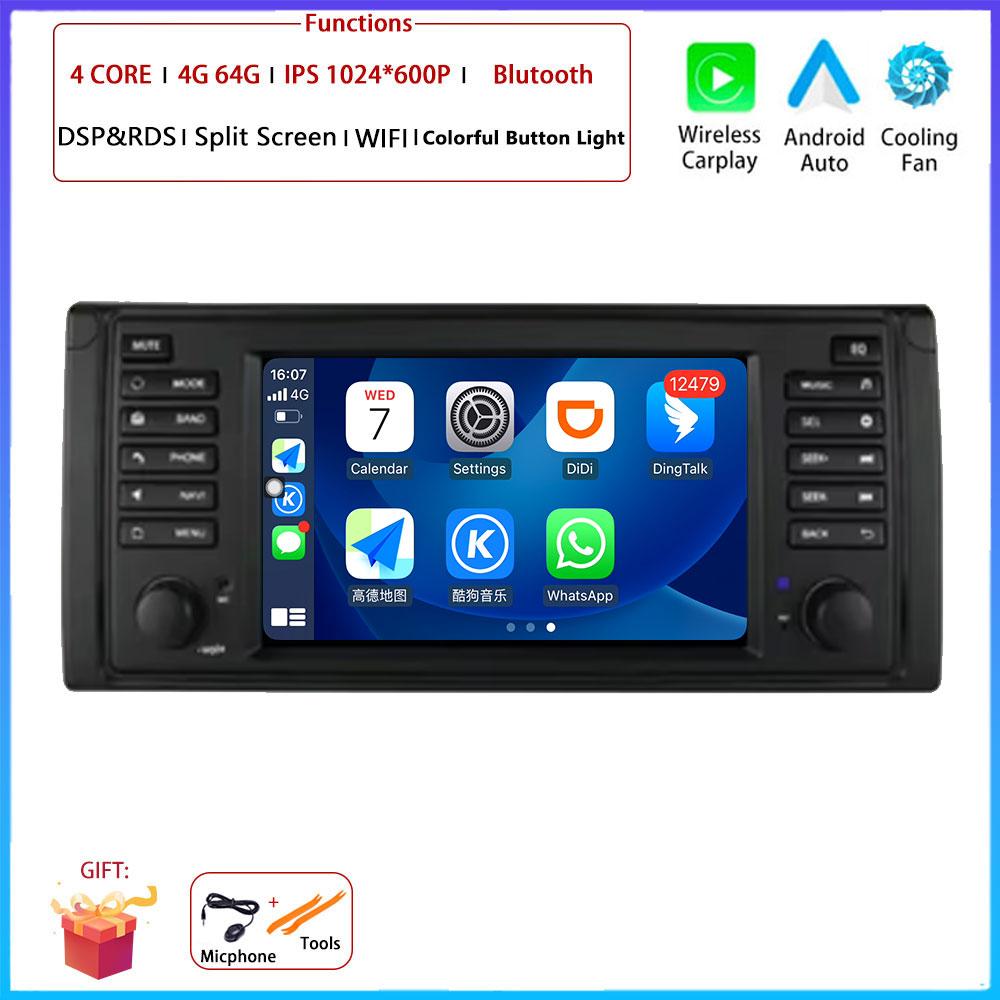7" 4G для BMW X5 E53 E39 Car Carplay Auto Android OS Радио Навигация GPS Мультимедиа Видео Плеер BT 5.0 WIFI DSP