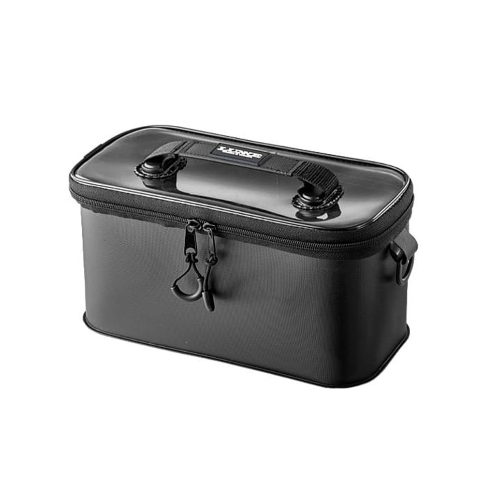 Gamakatsu G Gear Bag LE325 Clear/Black PVC EVA Tackle Storage Case D135 x W280 H135mm Fishing Accessory Pouch Japan