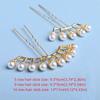 Crystal Petals Women U-shaped Zinc Zinc Alloy Hanfu Hair Sticks Pearl Row Hairpin Hair Forks Hair Accessories