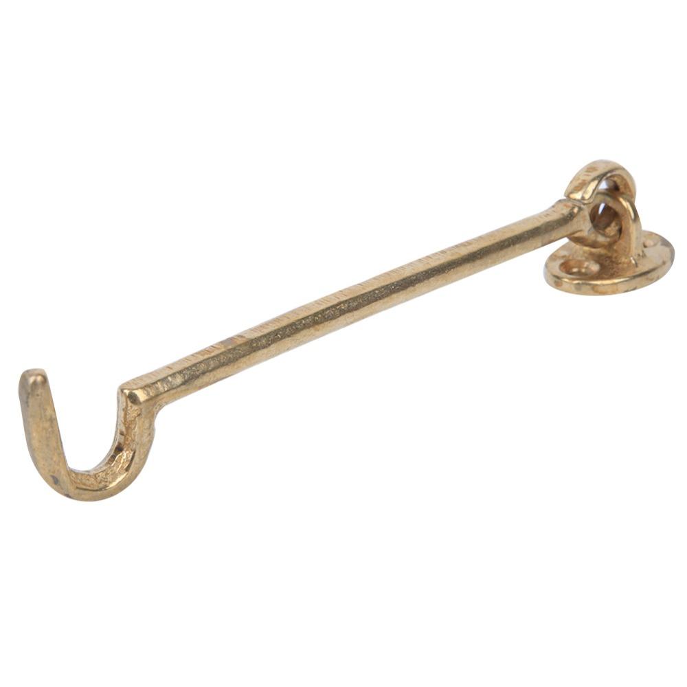 2pcs Brass Hook and Eye Latch 6.9 Inch Barn Door Latch Wind Brace Window Latches  Window