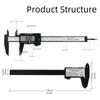 Пластиковый цифровой штангенциркуль с нониусом 0-150 мм для измерения внутренних и внешних диаметров ювелирных изделий и аксессуаров