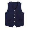 Kids Boys Girls Sleeveless Volunteer Vest Solid Color Button Waistcoat Uniform