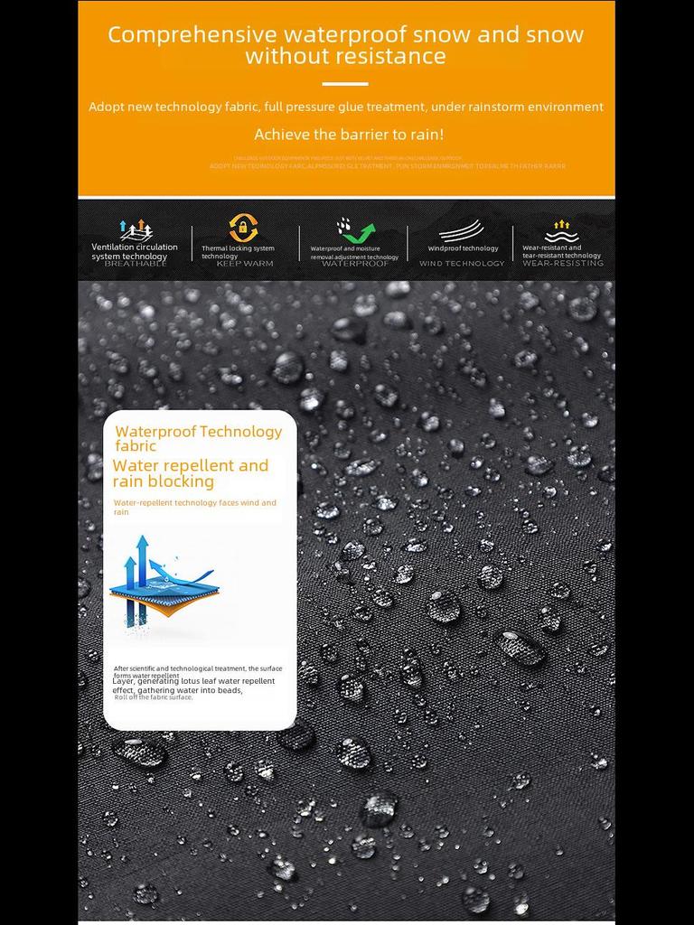 Мужская ветрозащитная водонепроницаемая хлопковая куртка: Осень/Зима Плюс Утолщенный Бархатный Стиль Для Пары На Открытом Воздухе