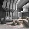 Современные обои в индустриальном стиле 3D расширяющиеся космические серые цементные строительные росписи для спальни, гостиной, украшения, фрески