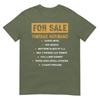 (On Back) For Sale Vintage Husband Classic Model Fathers Day Tshirt