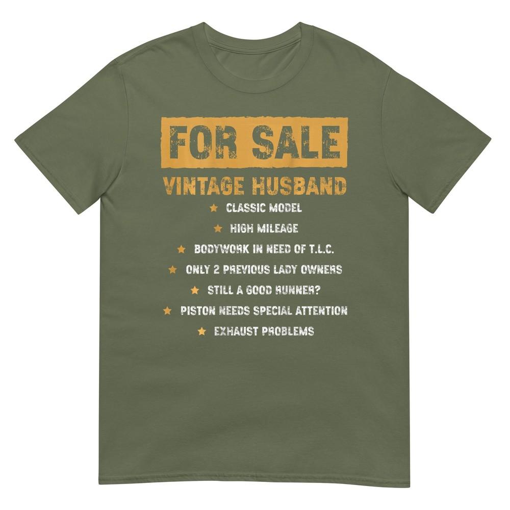 (On Back) For Sale Vintage Husband Classic Model Fathers Day Tshirt