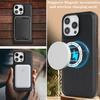For iPhone 13 Pro Max Case Compatible with MagSafe Ultra Thin Card Holder PU Leather Coated TPU Cover