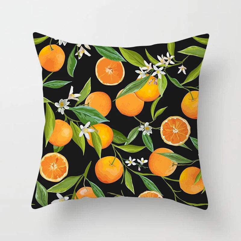 Летний фруктовый оранжевый лимонный арбузный принт с узором для дивана, наволочка, вечерние автомобильные постельные принадлежности