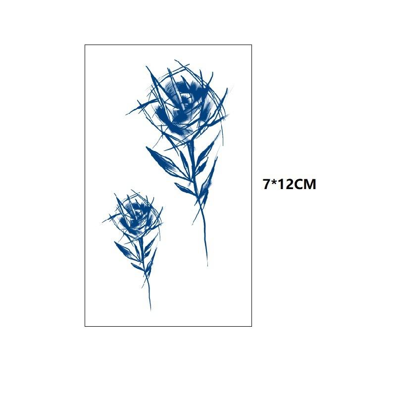 Маленький узор бабочка морская волна хвост рыбы другая сторона цветок маленький свежий сок травяной имитация грудь вода переводная татуировка наклейка