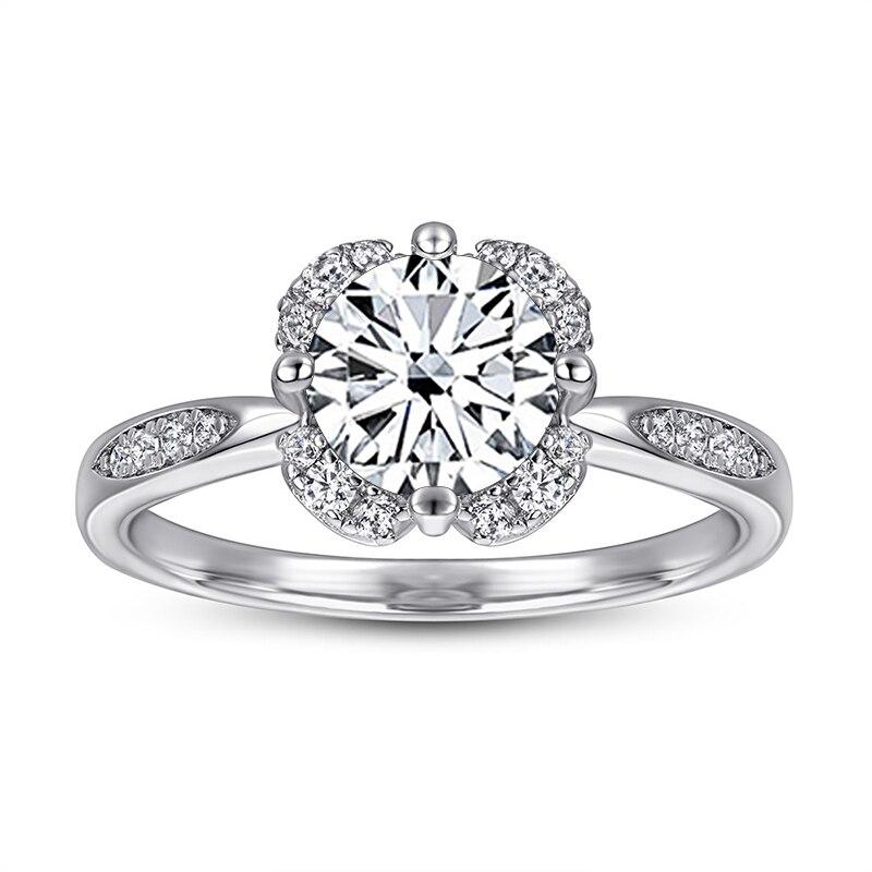 BagueRingen, роскошные кольца из стерлингового серебра 925 пробы с настоящим муассанитом, 1 карат, розовый, синий, зеленый цвет, муассанит, камень, ювелирные изделия для свадебной вечеринки