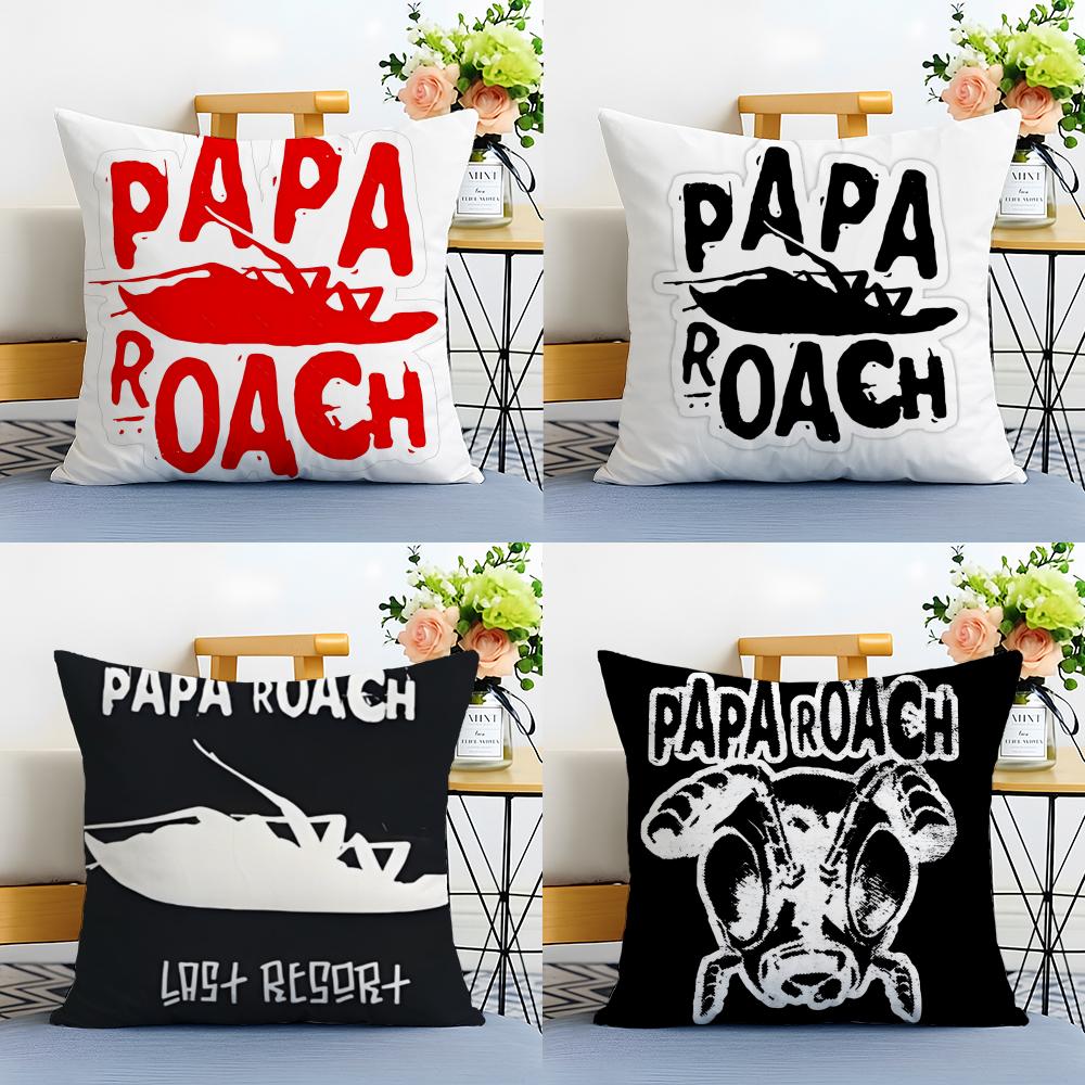 Классическая Популярная Рок-группа P-Papas R-Roach Наволочка Льняная Наволочка Мягкая Для Дивана Кровати Комнаты Декор Дома