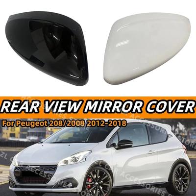 2 шт. для Peugeot 208/2008 2012-2018 боковая дверь, крышка зеркала заднего вида, накладки, автомобильные аксессуары, левая + правая сторона, сменный стиль