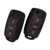 Силиконовый чехол-брелок с 3 кнопками для Vw Golf 4 5 6 7 Bora Jetta Polo Mk4 Mk6 Bora Passat B5 B6 Superb Tiguan Beetle Keycase