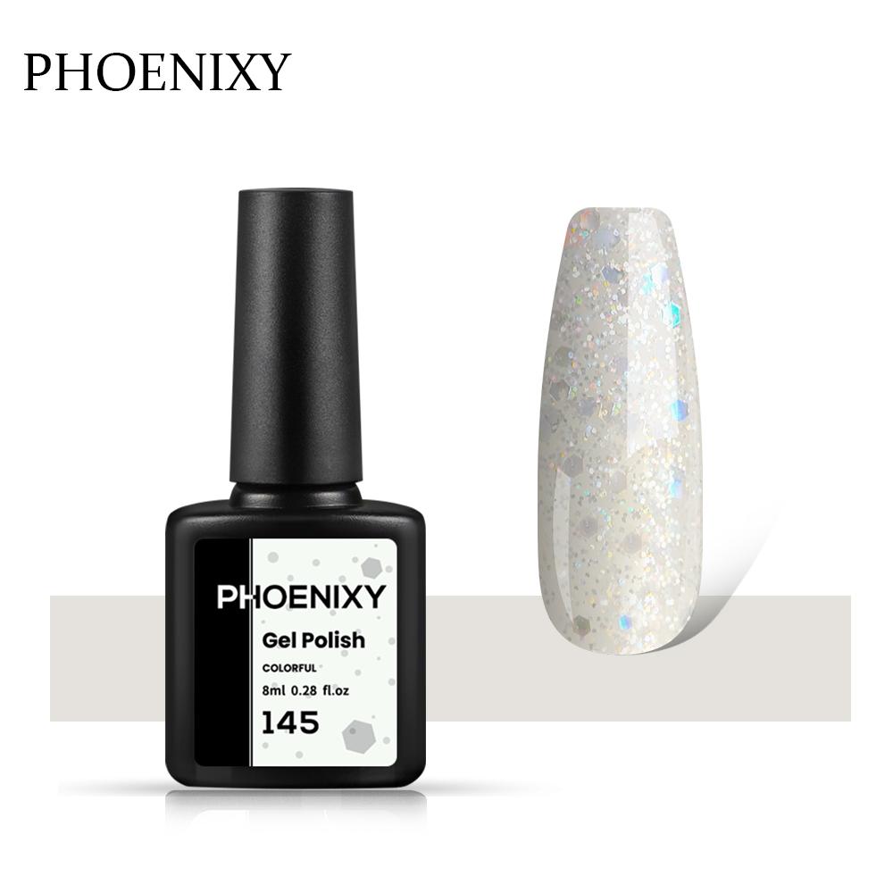PHOENIXY, 60 цветов, гель-лак для ногтей, долговечный гель-лак, верхнее базовое покрытие, полуперманентный гель-лак, дизайн ногтей «сделай сам»